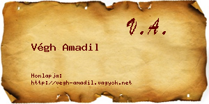 Végh Amadil névjegykártya