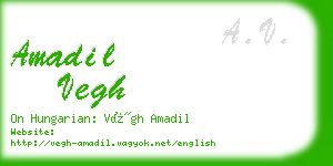 amadil vegh business card